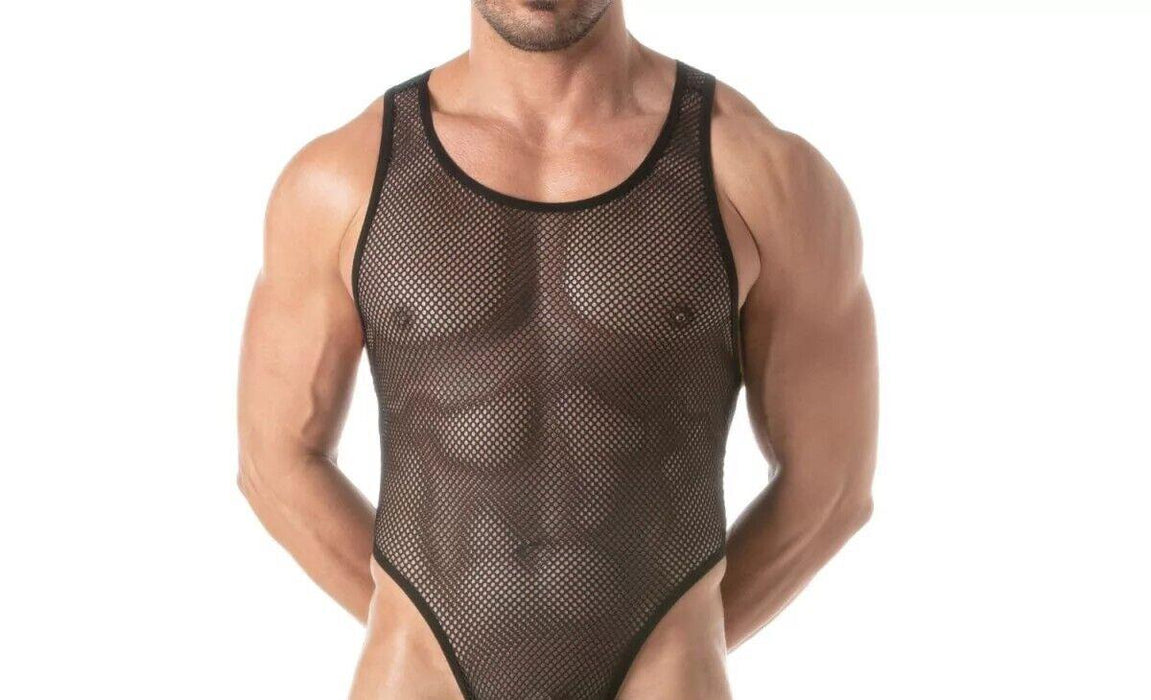 TOF PARIS Circuit Fishnet Body-Thong Transparent Mesh Bodysuit Black 5