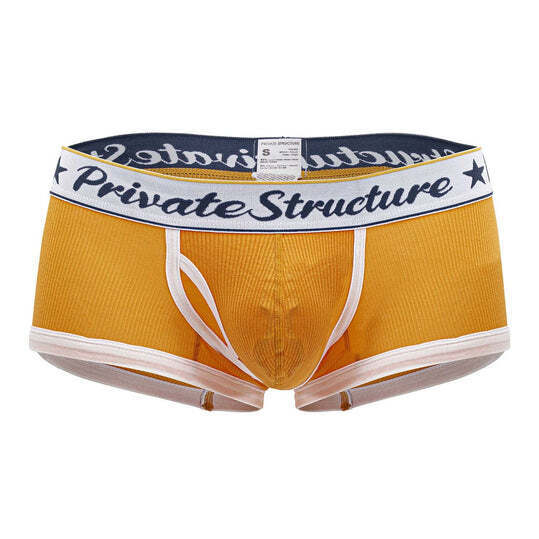 PRIVATE STRUCTURE Classic Boxer Mid-Waist Trunks Pumpkin Orange 4530 73a