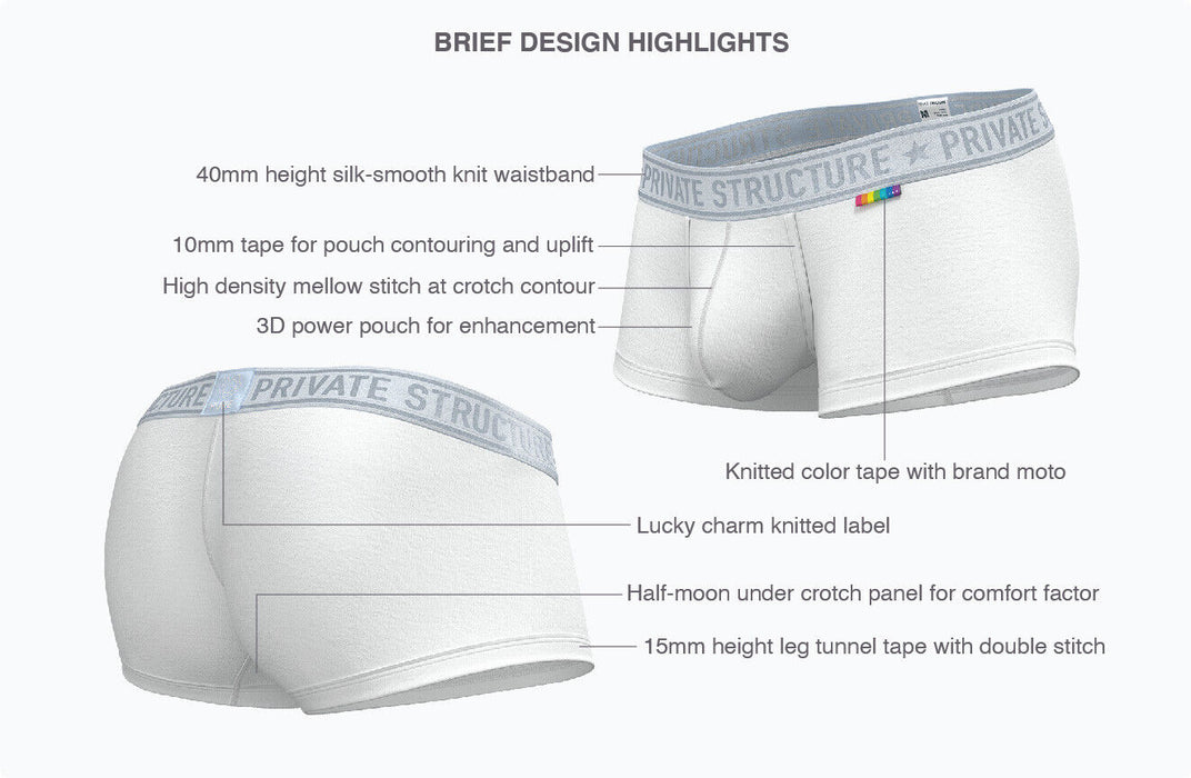 PRIVATE STRUCTURE PRD Boxer Trunks 3D-Contour Pouch Marshmellow Orange 4386a1