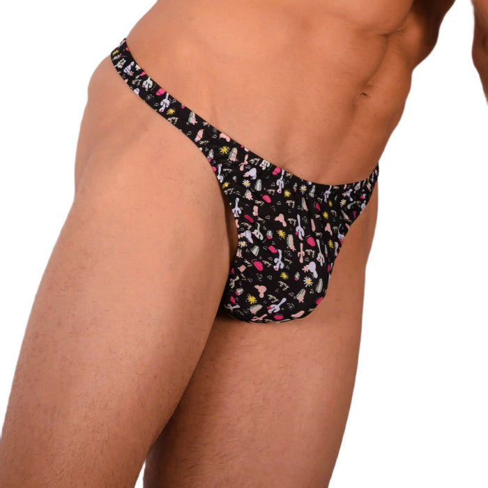 S/M SMU Tanning Walking around sheer Black Thong MX19 33980