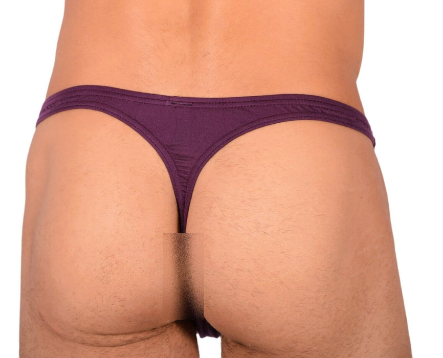 S/M SMU Tanning Walking around sheer Purple Thong MX19 33982