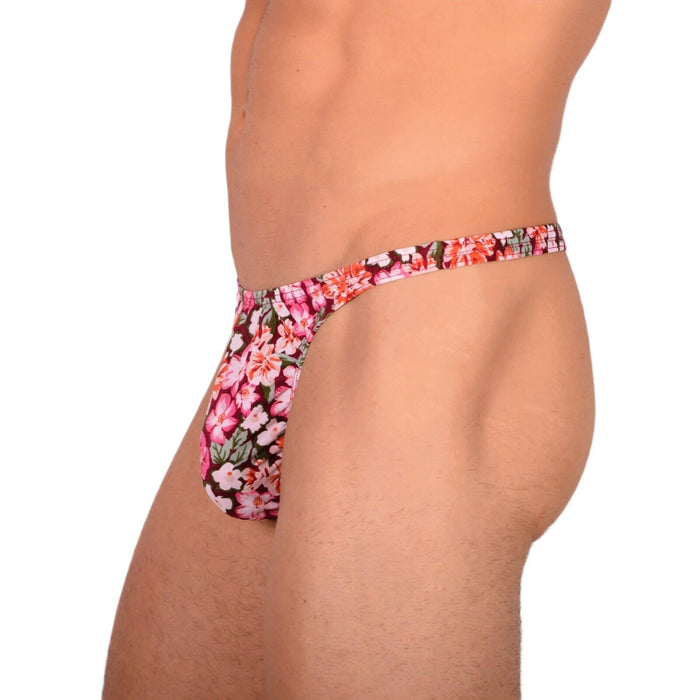 S/M SMU Tanning Walking around sheer Floral Thong MX19 33992