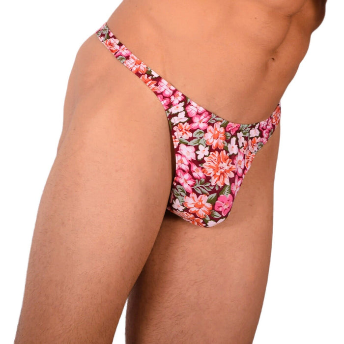 S/M SMU Tanning Walking around sheer Floral Thong MX19 33992