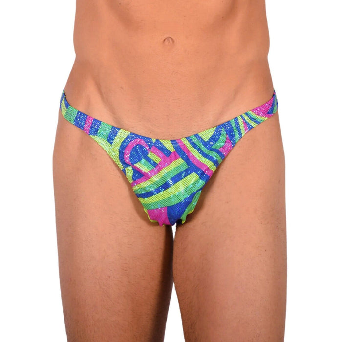 S/M SMU Tanning Walking around sheer Multicolor Party Thongs MX19 33997