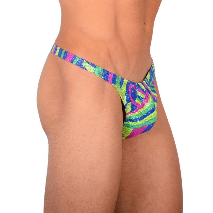 S/M SMU Tanning Walking around sheer Multicolor Party Thongs MX19 33997