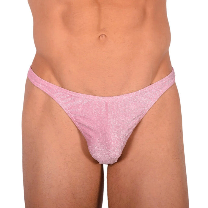 S/M SMU Tanning Walking around sheer Pink Thong MX19 34005