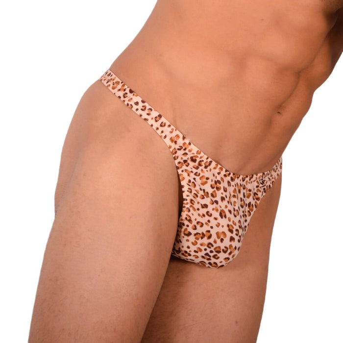 S/M SMU Tanning Walking around sheer Wildlife Brown Thong MX19 34009