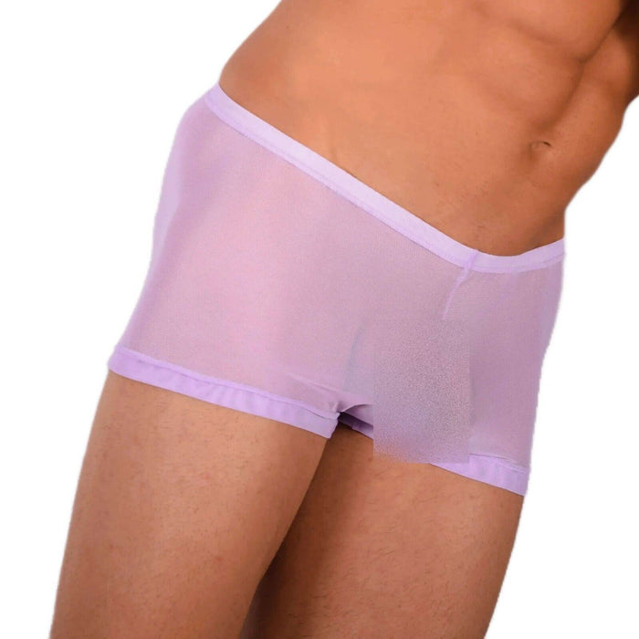 2XS/XS Smu Tanning Walking around sheer Pink C-Thru Mini Boxer MX19 34028