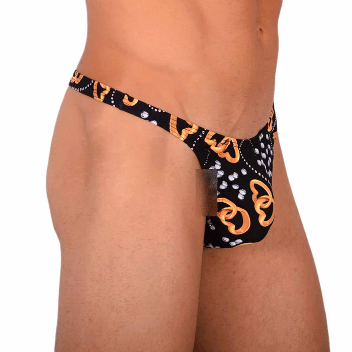 XS/S Smu Tanning Walking around Black Rings Thong MX19 34042