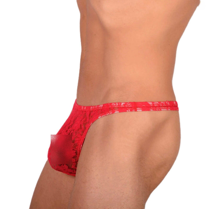 XS/S Smu Tanning Walking around Red C-Thru Thong MX19 34046