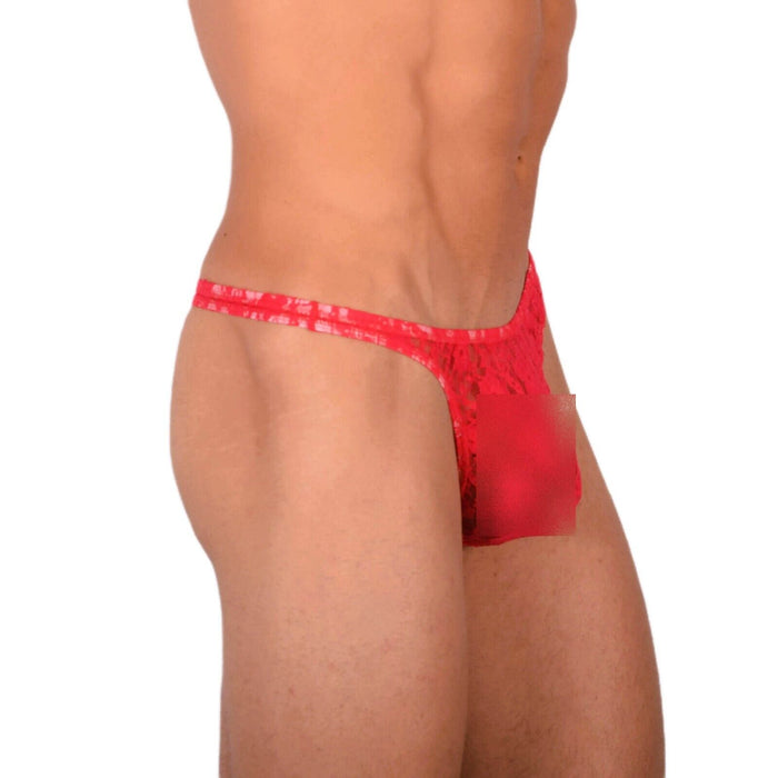 XS/S Smu Tanning Walking around Red C-Thru Thong MX19 34046