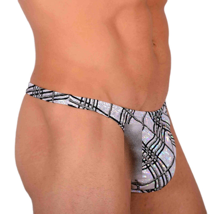 XS/S SMU Sensual Silver Party Thong MX20 34070