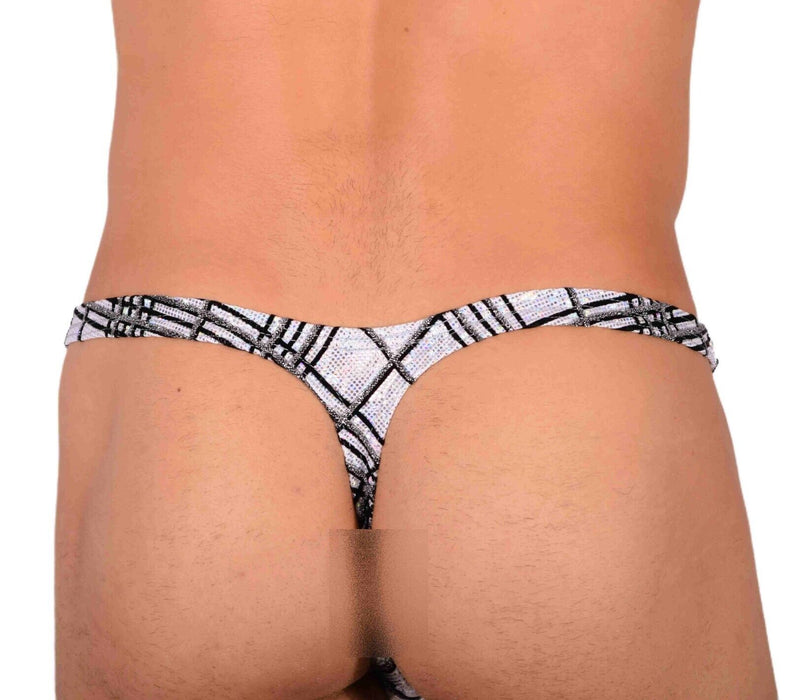 XS/S SMU Sensual Silver Party Thong MX20 34070