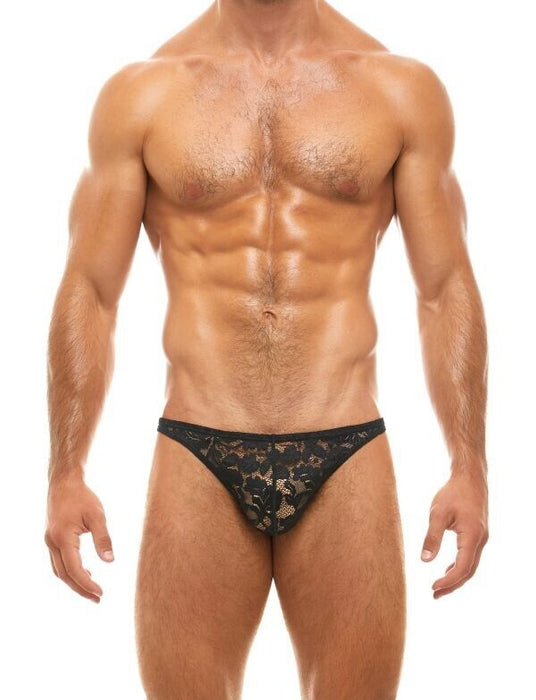 Modus Vivendi Low-Cut Brief Floral Lace Transparent Sheer Briefs Black 04111 B48