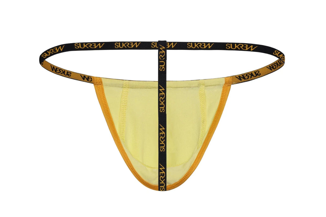 SUKREW Low Rise G-String Unlined Soft Stretch Cotton Strings in Gleaming Gold 6