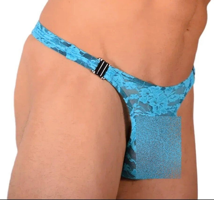 XS SMU Sensual Detachable C-Thru Turquoise Thong MX20 34099