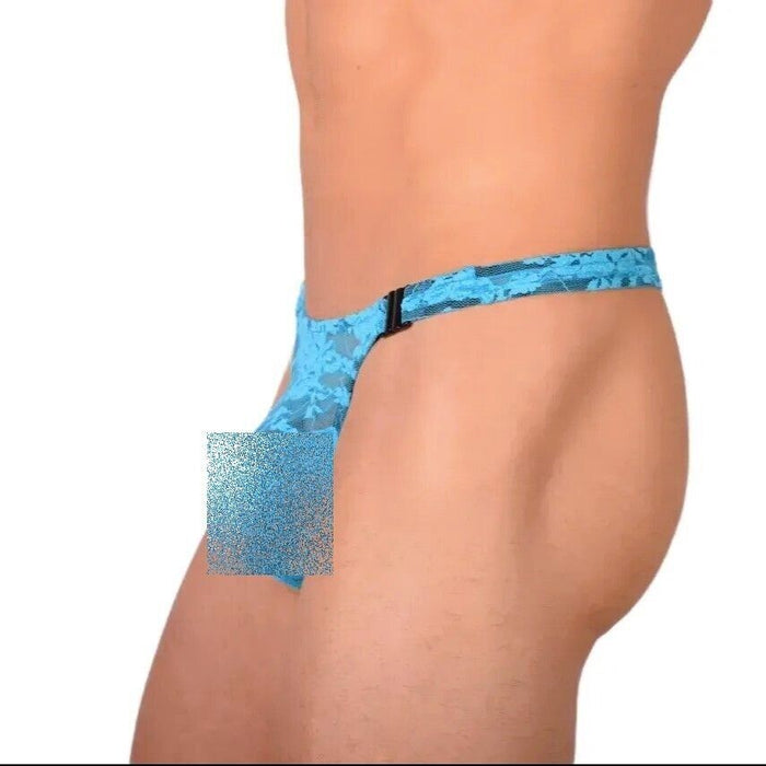 XS SMU Sensual Detachable C-Thru Turquoise Thong MX20 34099