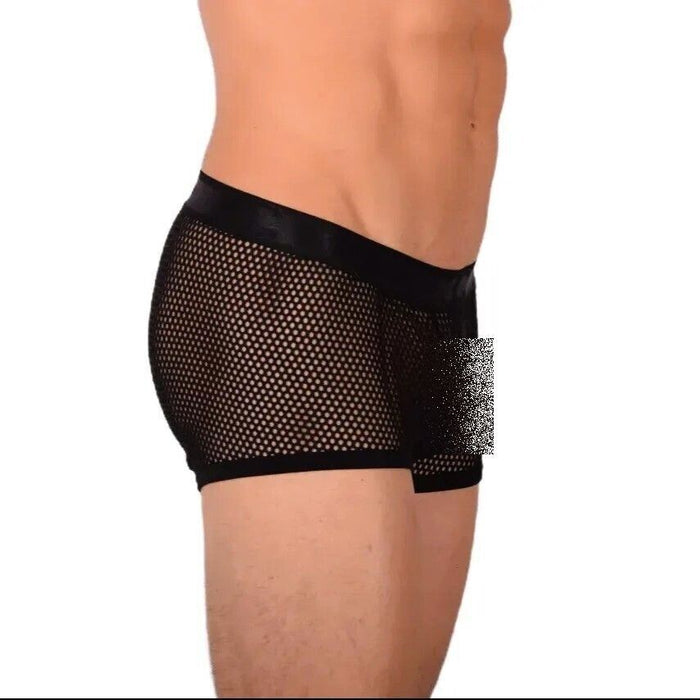 S SMU Sensual C-Thru Black Boxer MX20 34117