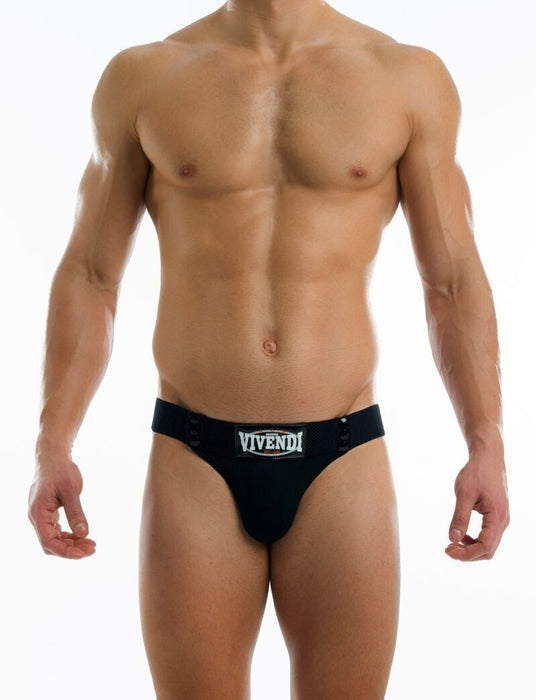 MODUS VIVENDI Sumo Brief or T-String Functional Press-Stud Buttons Black 15012