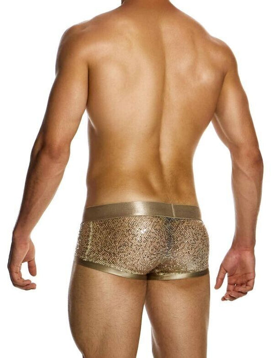 MODUS VIVENDI Harem Boxer Slim Fit Trunk Shiny Jacquards Sequins Gold 19421