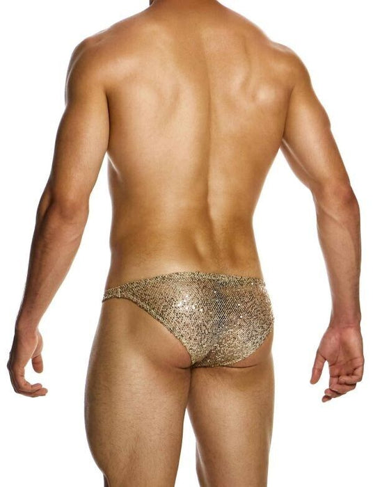 MODUS VIVENDI Low-Cut Brief Harem Bikini Style Shiny Gold Sequins 19413