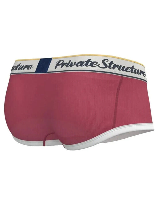 PRIVATE STRUCTURE Classic Boxer Mid-Waist Trunk in Rounge Red 4530 113