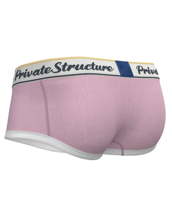 PRIVATE STRUCTURE Classic Boxer Mid-Waist Trunk in Finch Pink 4530 113