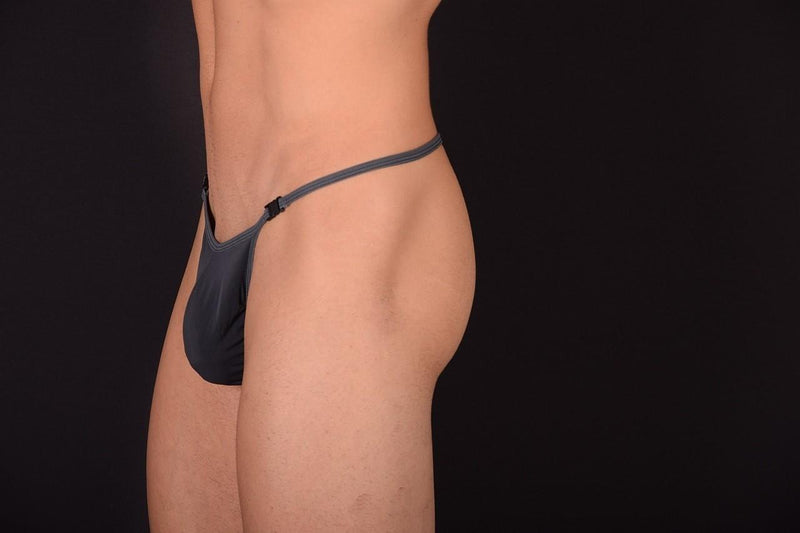 XL L'Homme Invisible Detachable Thong G-String Grey MY83 3
