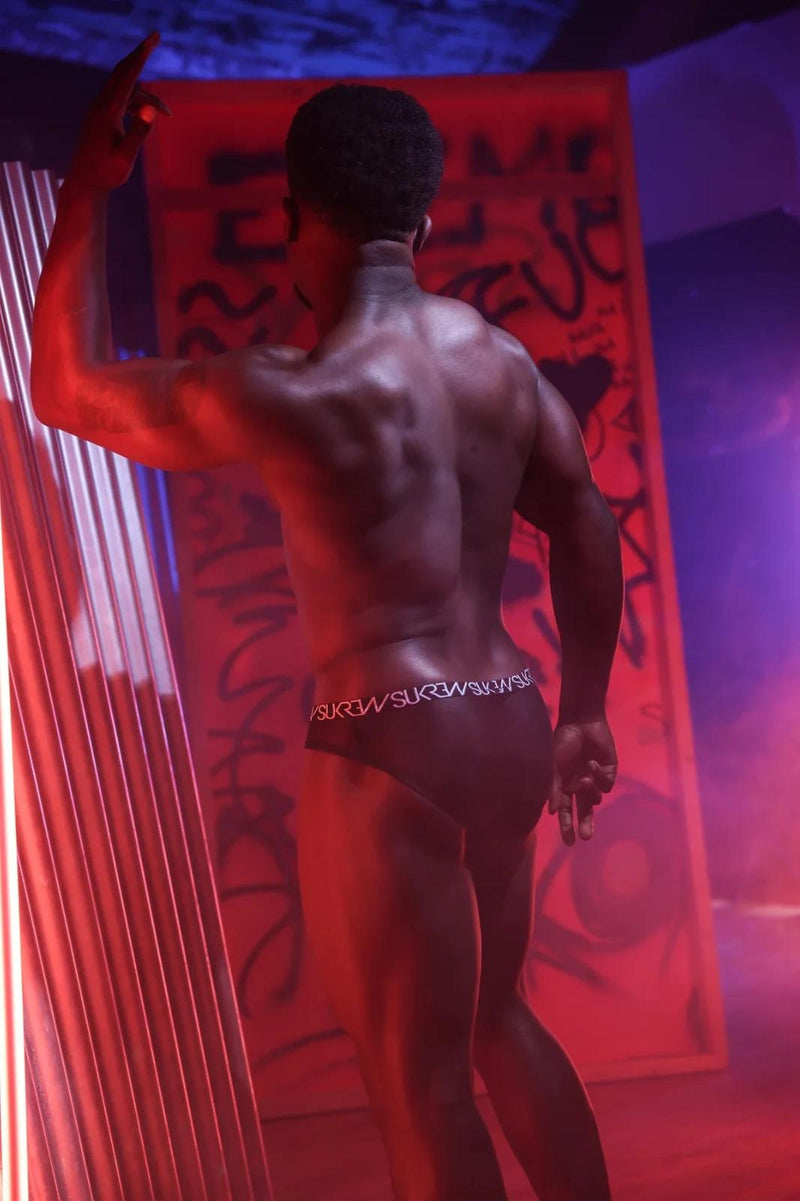 SUKREW Mesh Sheer Low-Rise Brief in Underground Black 8