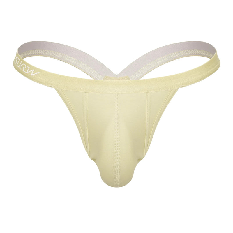 SUKREW Bubble Thong Rounded Cupping Pouch Low-Rise Thongs Cappuccino 30