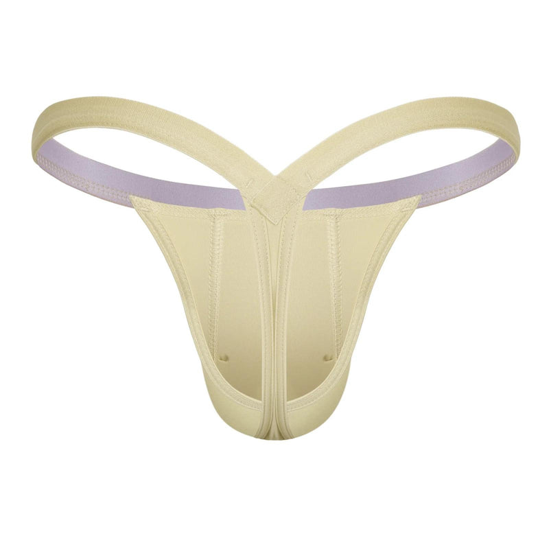 SUKREW Bubble Thong Rounded Cupping Pouch Low-Rise Thongs Cappuccino 30