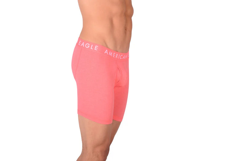 American Eagle Long Boxer Orange Fly Front Boxer Brief AE1