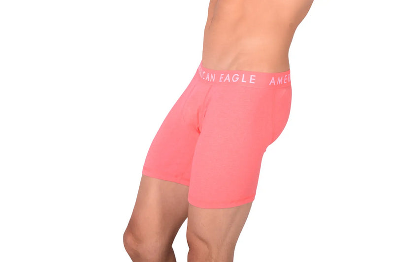 American Eagle Long Boxer Orange Fly Front Boxer Brief AE1