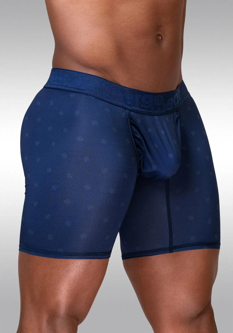 ErgoWear Micro Mesh Long Boxer FEEL SE MidCut Adaptable Pouch Navy Blue 1753 110