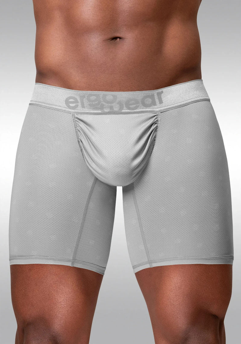 ErgoWear Micro Mesh Boxer Briefs FEEL SE Mid-Cut Long Boxer in Silver 1761 110