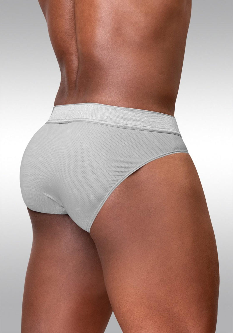 ErgoWear FEEL SE Briefs MicroMesh 4-Way Stretch Adaptable Pouch Silver 1759 25