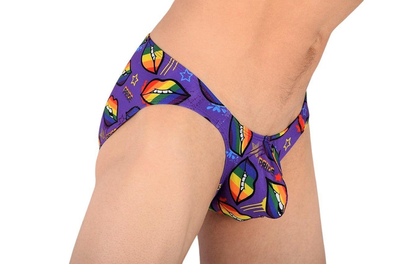 SMU Briefs Pride Mini-Brief Speedo Cut Multi-Colours Lips P02203 H21