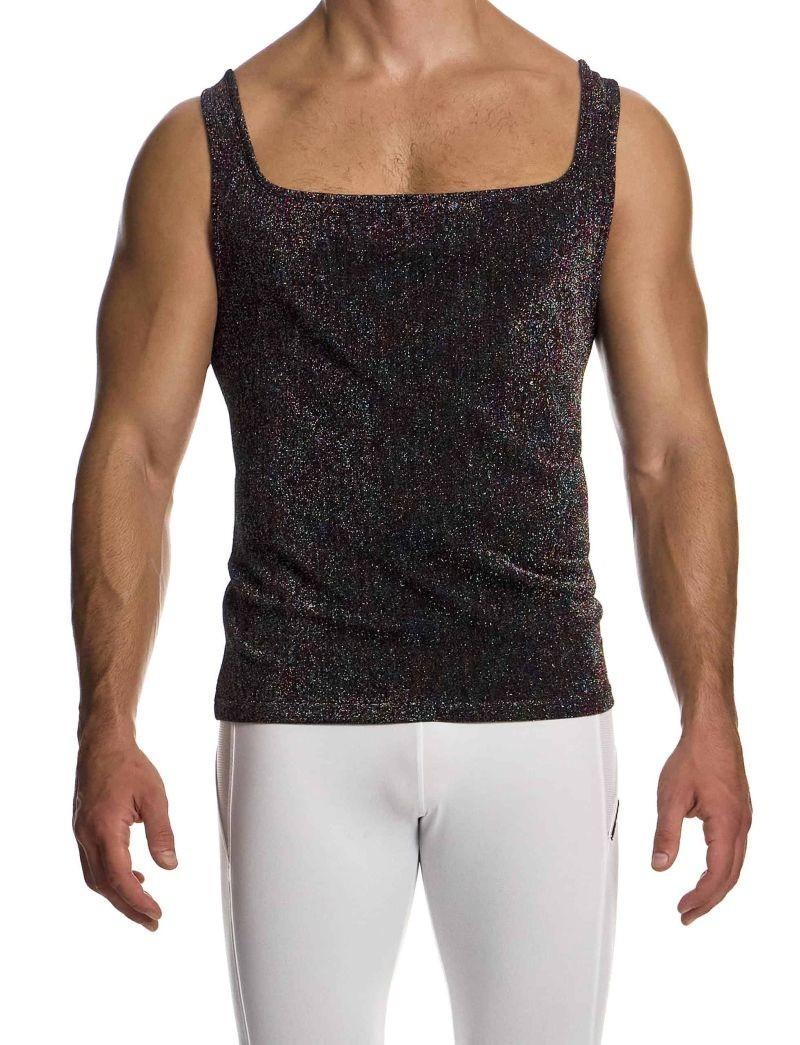 Modus Vivendi Delusion Tanktop Elastic Knitted Lurex Yarns Tank Top Black 02531