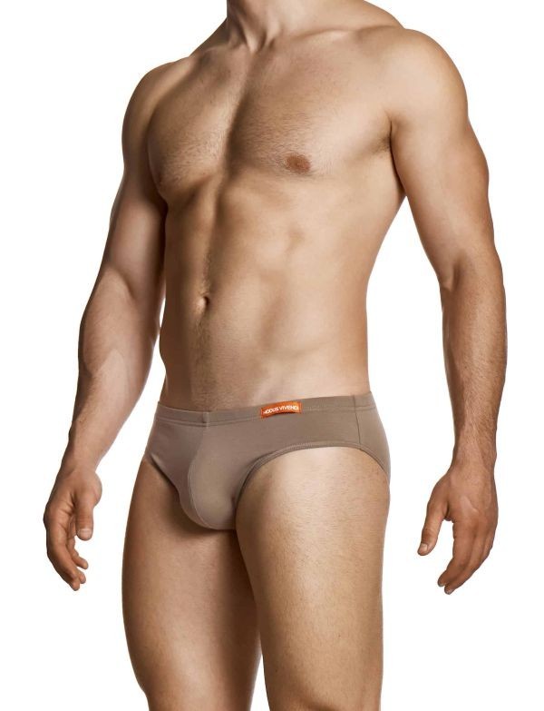 MODUS VIVENDI Upcycled Cotton Briefs Classic Retro Style Brief Brown 22413-1 104