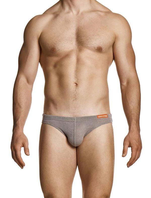 MODUS VIVENDI Micro Knit Briefs Classic Retro Style Brief Brown 22413 104