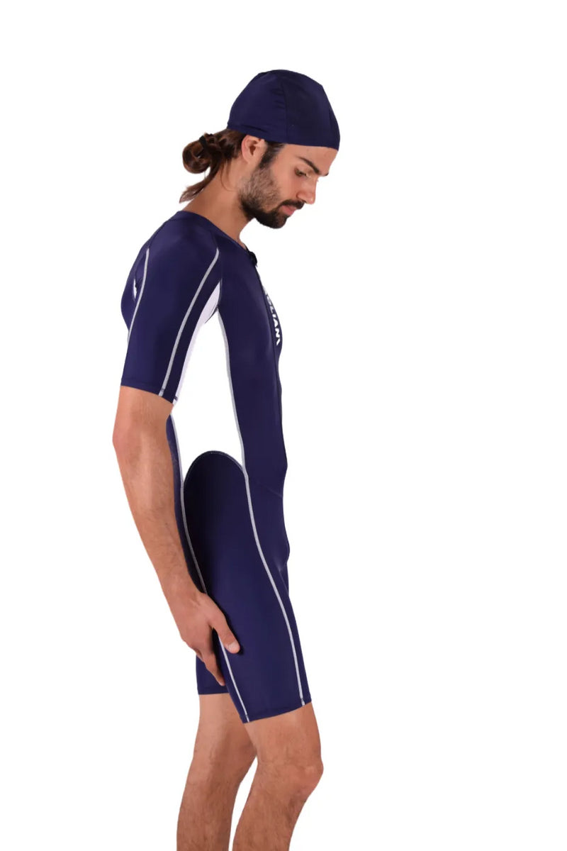 SMU Singlet Competition Swimwear Diving Bodysuit Short Navy 2B