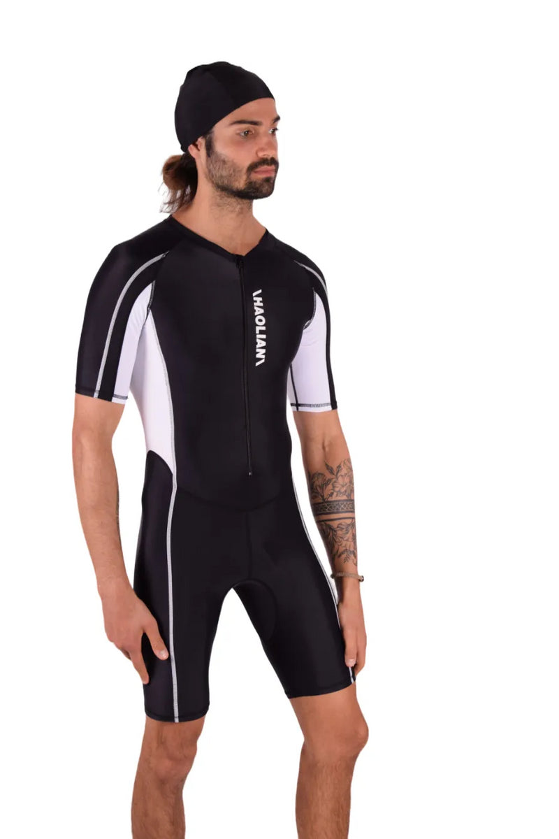 SMU Singlet Competition Swimwear Diving Bodysuit Short Black 2B