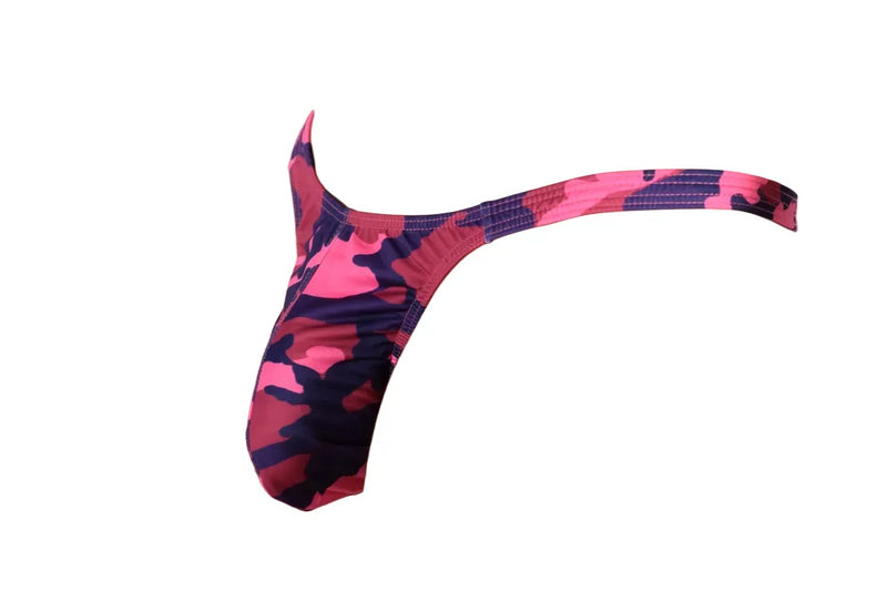 Large JJ MALIBU Pink Camouflage Printed Thong