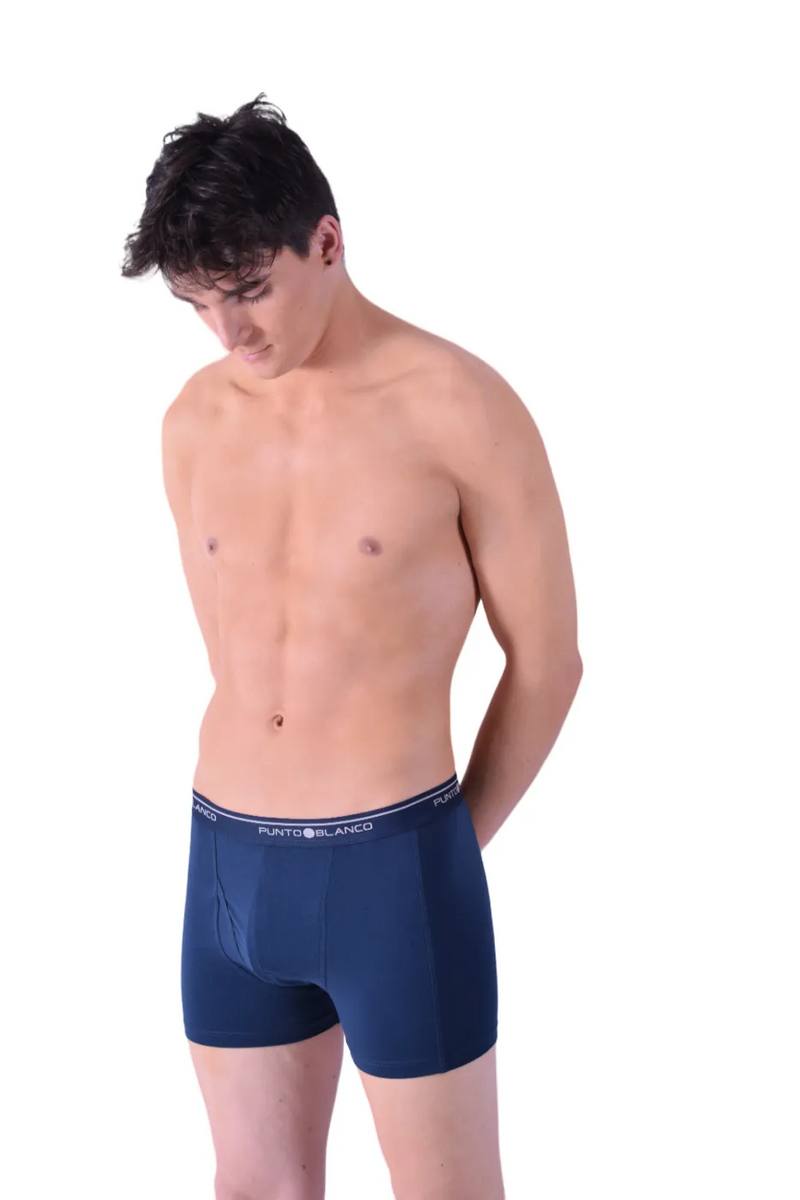 Punto Blanco Boxer Anatomic Open Fly Full Navy Blue Band 3393 23