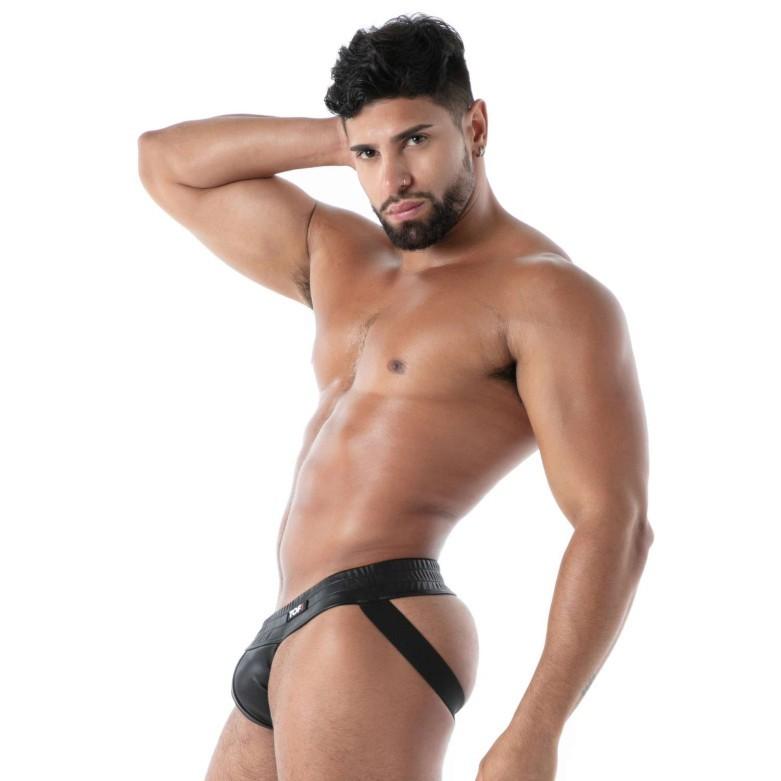 TOF PARIS Kinky Jock with Wide Elastic Waistband Jockstrap Black 32