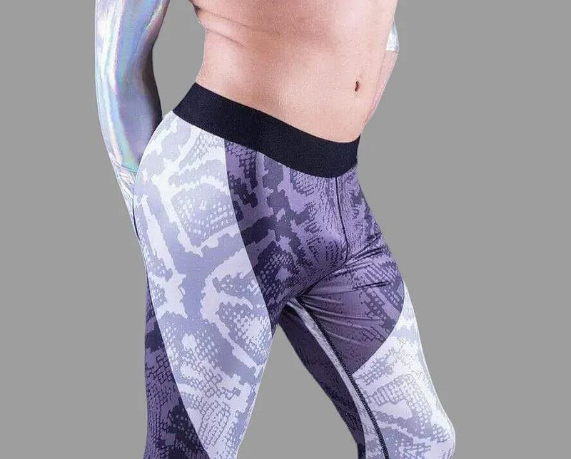 SMU Fashion Legging Tight-Fit Sports Wear in Gray MX8