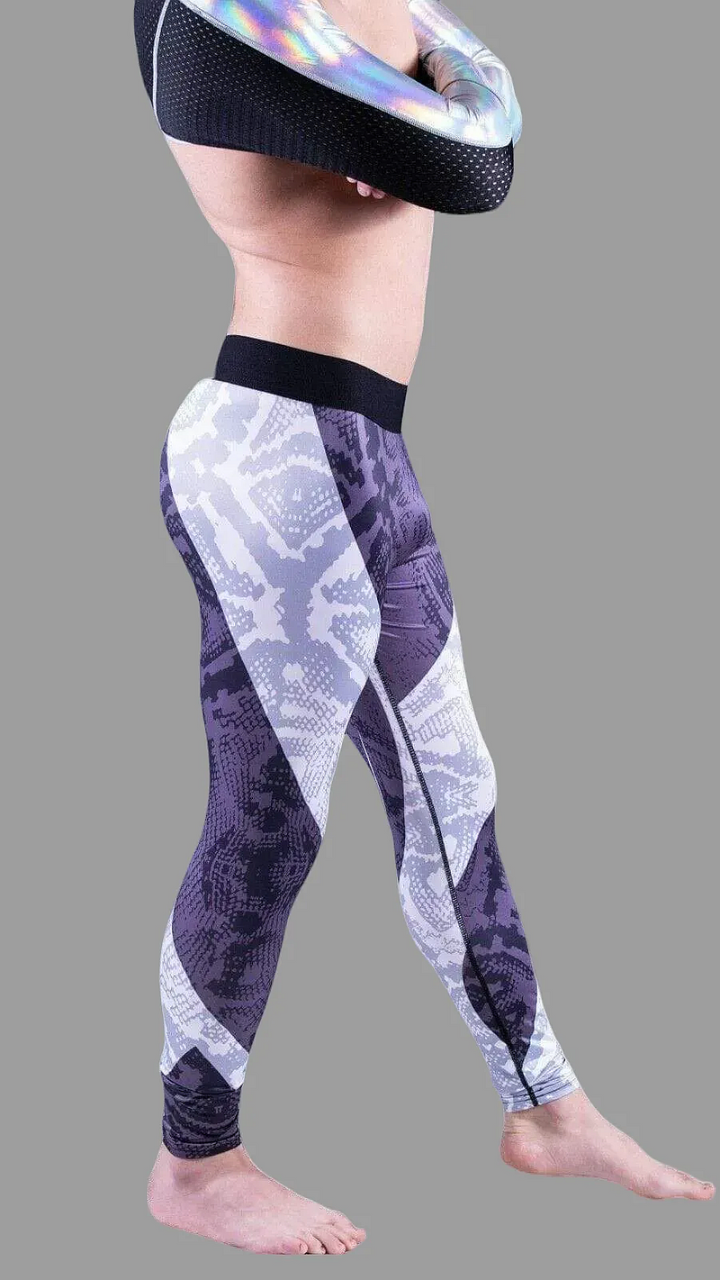 SMU Fashion Legging Tight-Fit Sports Wear in Gray MX8