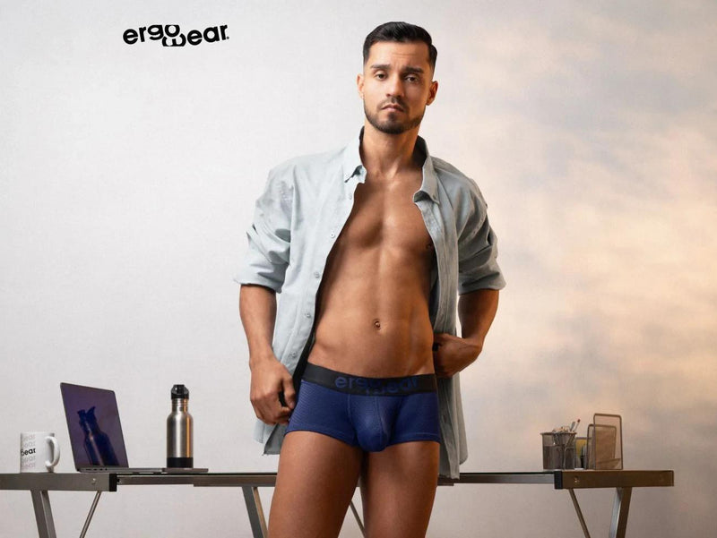 ErgoWear Boxer Trunk MAX Flow Micro-Mesh Stretchy Boxer in Dark Blue 1791 57