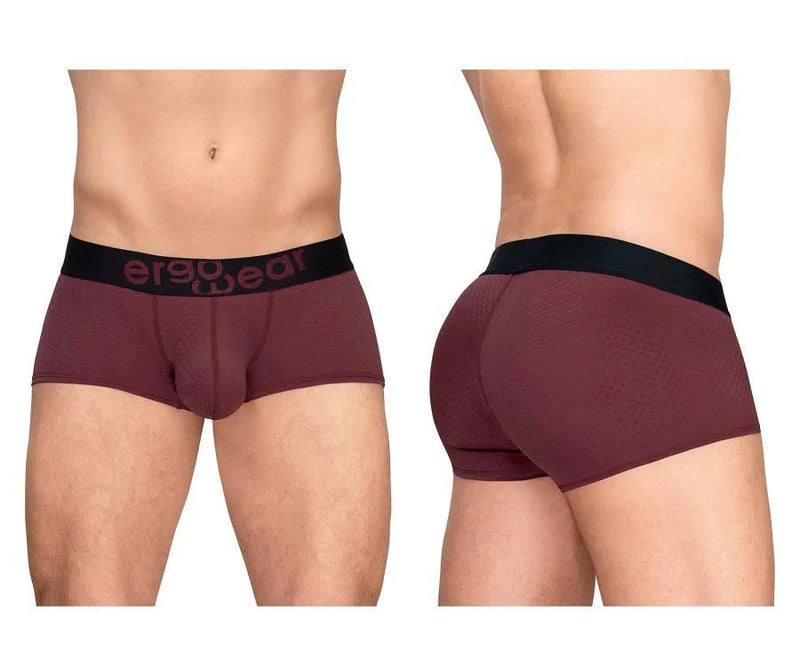 ErgoWear Boxer Trunk MAX Flow Micro-Mesh Boxer Stretch in Burgundy 1795 51