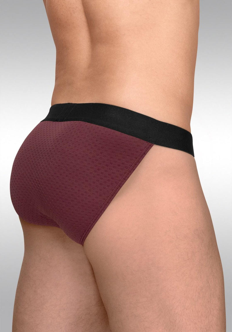 ErgoWear Bikini Briefs MAX Flow Micro-Perforated Mesh Brief in Burgundy 1794 53